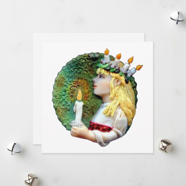 St. Lucia Day Round 2013 Holiday Card JL Biel (Front/Back In Situ)