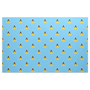 St. Lucia Flag fabric light blue