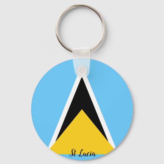 St Lucia Flag  Keychain (Front)