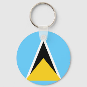 St Lucia Flag Keychain