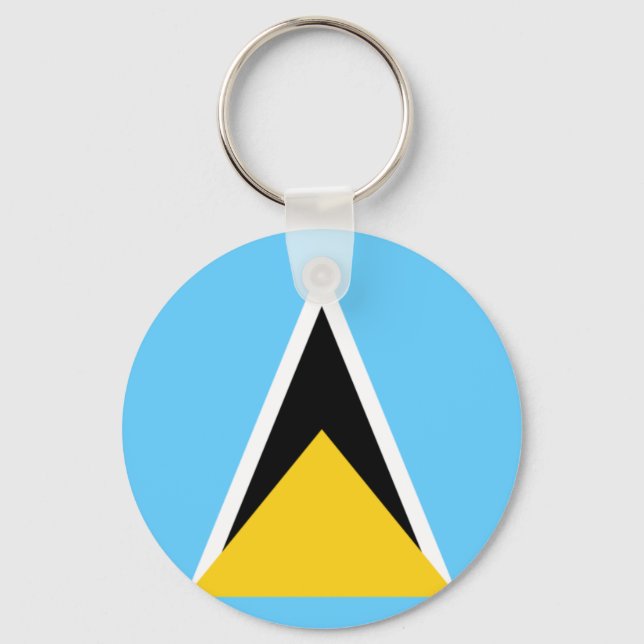 St Lucia Flag Keychain (Front)