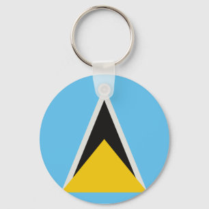 St Lucia Flag   Keychain