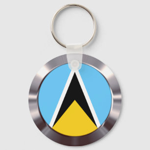 St Lucia Flag   Keychain