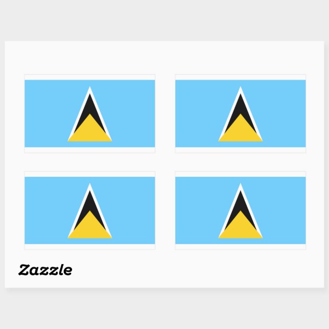 St. Lucia Flag Sticker (Sheet)