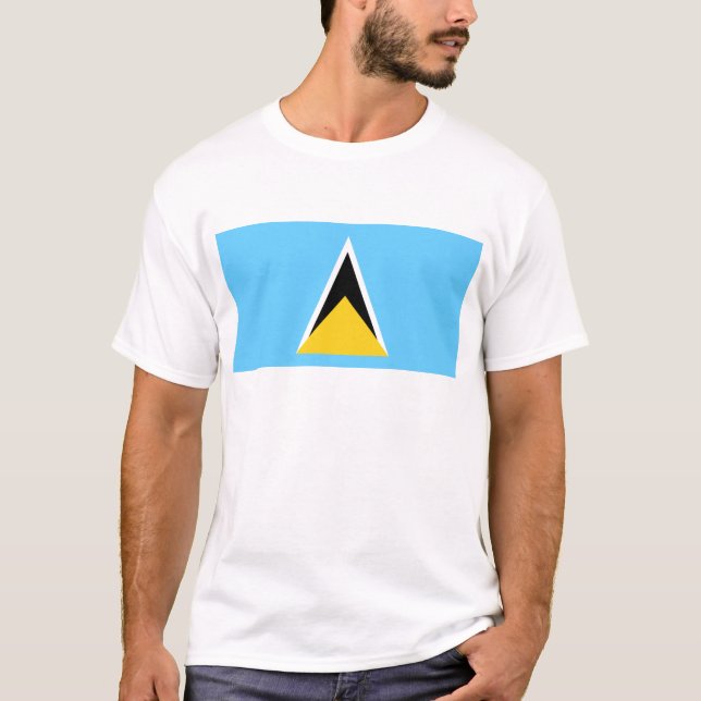 St Lucia Flag T-Shirt (Front)