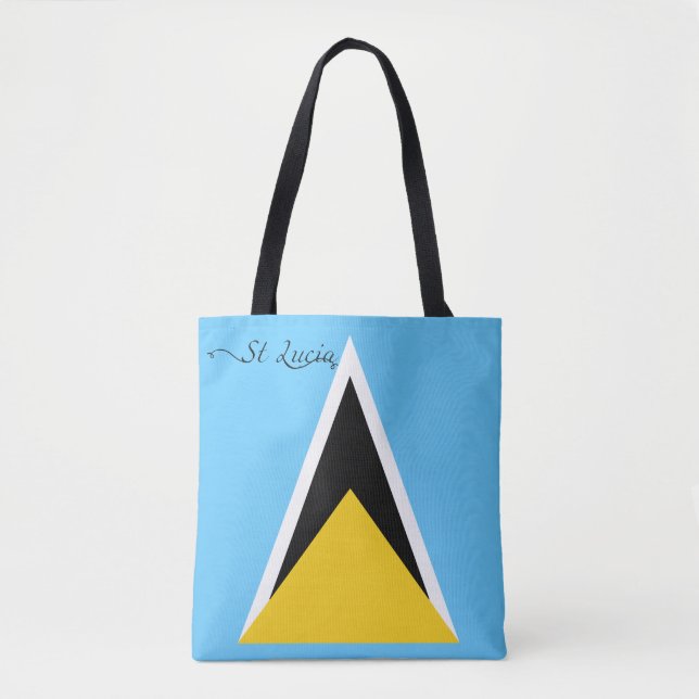 St Lucia Flag Tote Bag (Front)