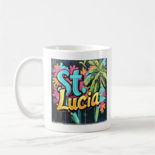St. Lucia Graffiti Vibes: Island Street Art Ed Coffee Mug