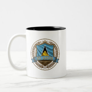 St. Lucia Heritage Crest | Caribbean Pride Two-Tone Coffee Mug