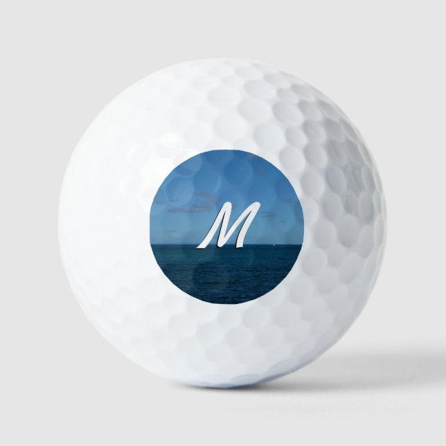 St. Lucia Horizon Blue Ocean Golf Balls (Front)