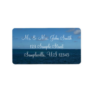 St. Lucia Horizon Blue Ocean Label