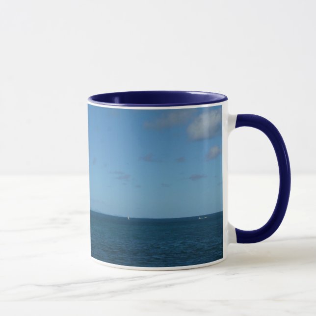 St. Lucia Horizon Blue Ocean Mug (Right)