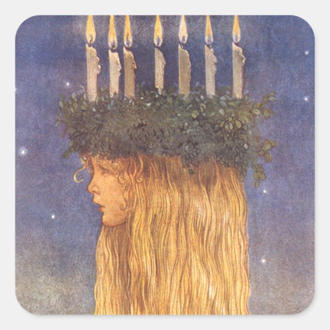 St Lucia John Bauer Square Sticker (Front)
