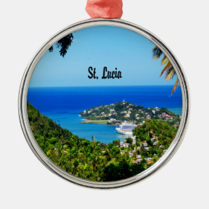 St. Lucia Metal Ornament