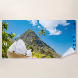 St Lucia Piton Beach Towel