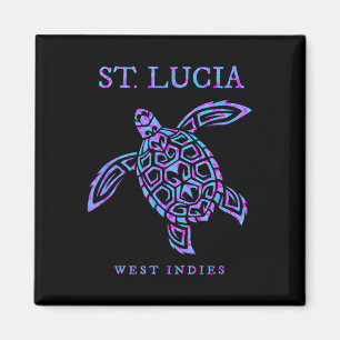 St Lucia Sea Turtle Beach Vacation  Magnet