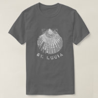 St. Lucia seashell distressed
