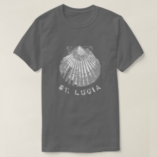 St. Lucia seashell distressed T-Shirt