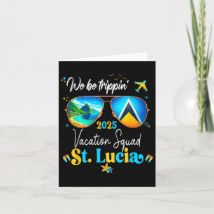 St. Lucia Vacation Family Friends Trip Cruise 2025 Card