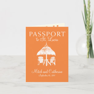 St. Lucia Wedding Passport Invitation