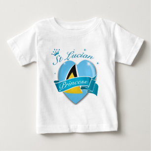 St Lucian Princess Baby T-Shirt