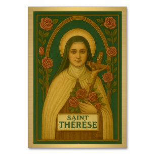 St. Lucy Catholic Wedding Table Card
