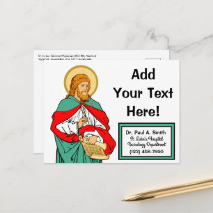 St. Luke, Beloved Physician (RLS 08; MedVers.) Postcard