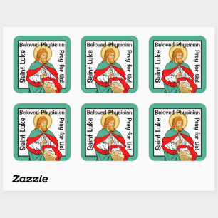 St. Luke, Beloved Physician (RLS 08; MedVers.) Square Sticker