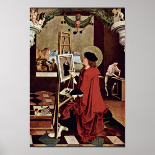 St. Luke Painting The Madonna Altar Wings Poster
