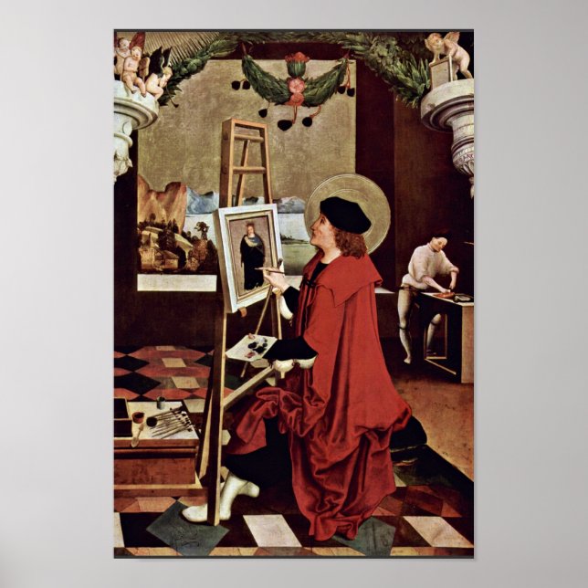St. Luke Painting The Madonna Altar Wings Poster (Front)