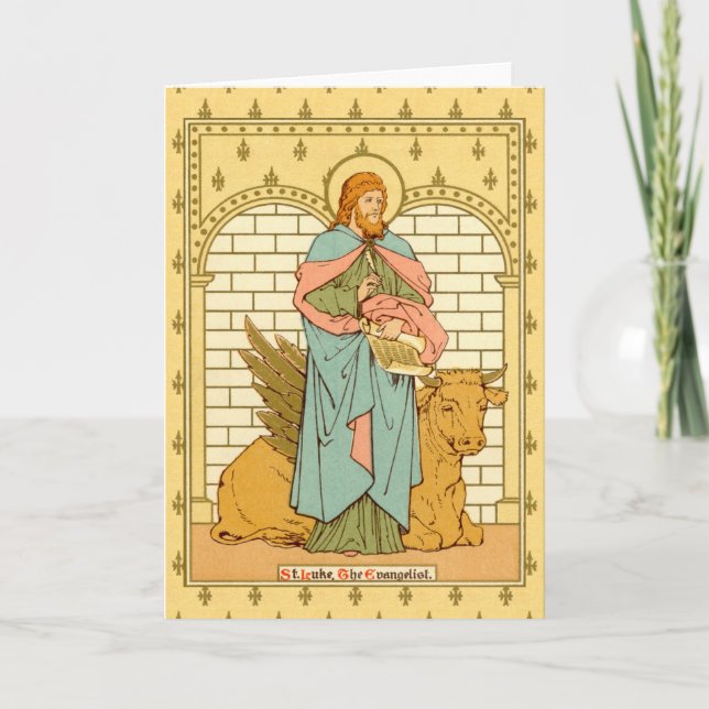 St. Luke the Evangelist (RLS 08) Blank Greeting Card (Front)