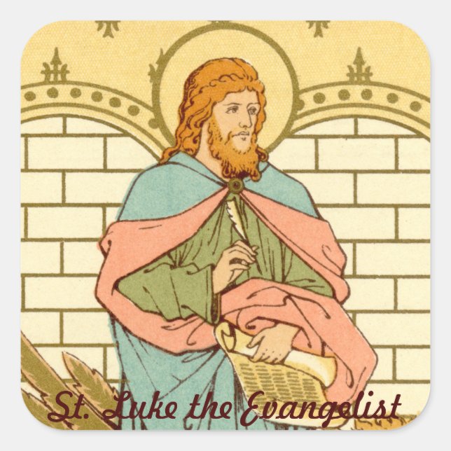 St. Luke the Evangelist (RLS 08) Square Sticker (Front)