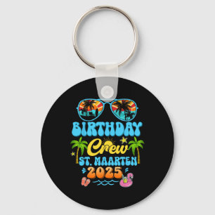 St. Maarten Birthday Crew Vacation Cruise 2025 Sum Keychain
