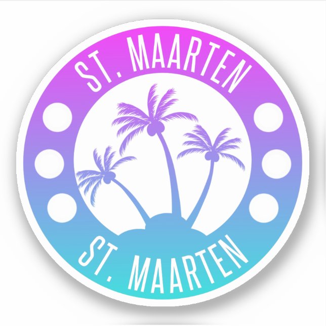 St. Maarten Blue Gradient Sint Martin (Front)