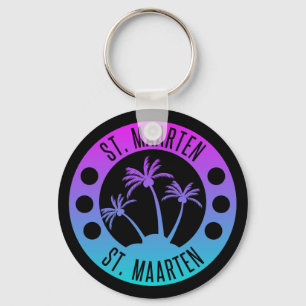 St. Maarten Blue Gradient Sint Martin Keychain