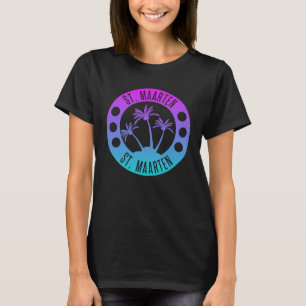 St. Maarten Blue Gradient Sint Martin T-Shirt
