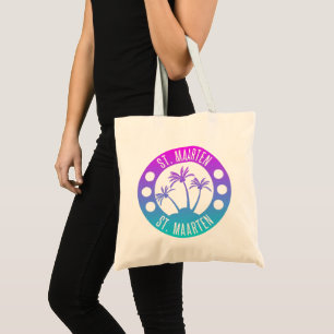 St. Maarten Blue Gradient Sint Martin Tote Bag