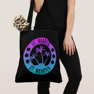 St. Maarten Blue Gradient Sint Martin Tote Bag