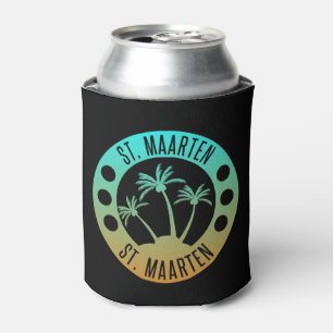 St. Maarten Ocean Aqua Blue Gradient Sint Martin Can Cooler
