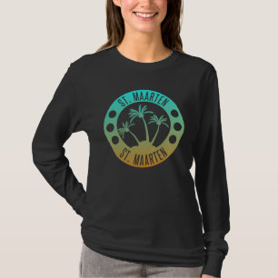 St. Maarten Ocean Aqua Blue Gradient Sint Martin T-Shirt