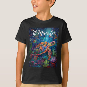 St. Maarten Sea Turtle Surfing Travel St. Martin S T-Shirt