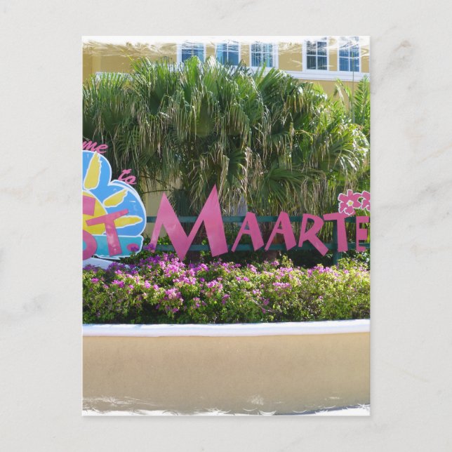 St. Maarten Sign Postcard (Front)