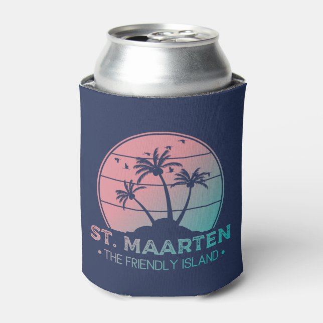 St. Maarten | Sint Martin Retro Gradient Can Cooler (Can Front)