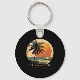 St. Maarten Smx Beach Surfing Travel St. Martin Va Keychain