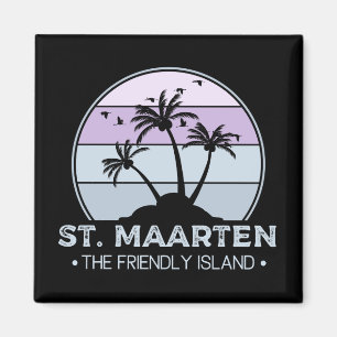 St. Maarten The friendly Island retro Sint Martin Magnet