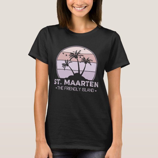 St. Maarten The friendly Island retro Sint Martin T-Shirt (Front)