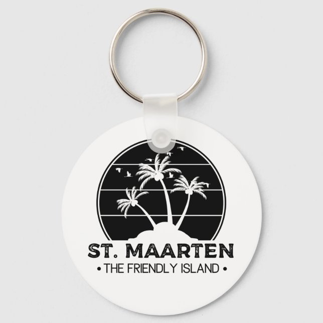 St. Maarten The friendly Island Sint Martin Keychain (Front)