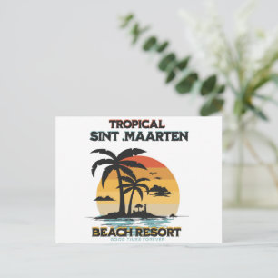 St. Maarten Tropical Beach Resort Postcard