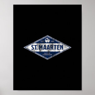 St. Maarten Vintage Dge Men Women Cruise Vacation  Poster