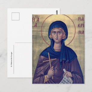 St. Macrina the Younger Orthodox Christian Icon Postcard