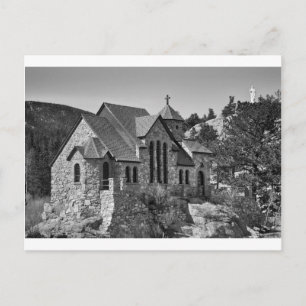 St Malo Chapel On the Rock Colorado BW Postcard